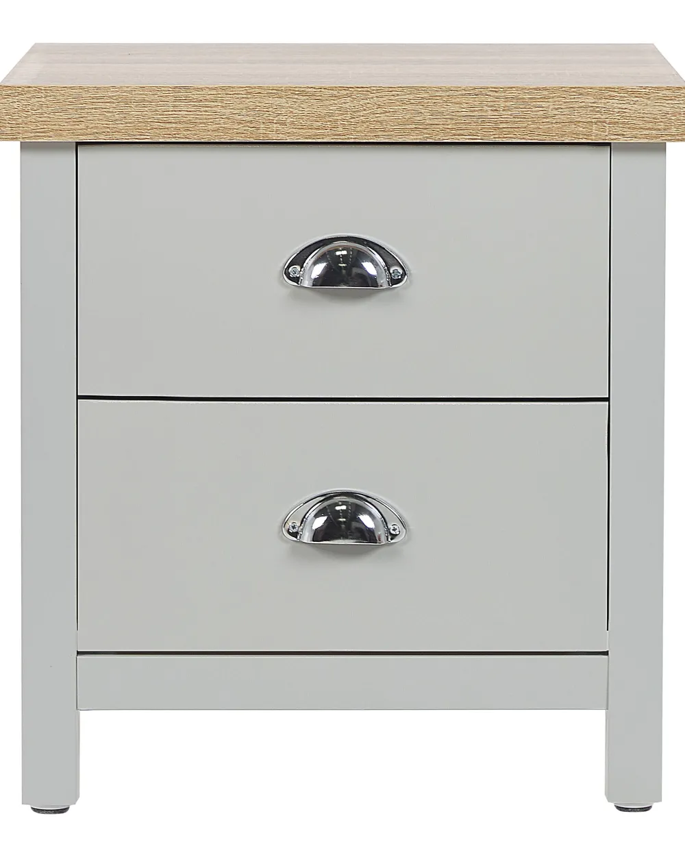 Flash Sale Beliani Yopoyta 2 Laatikkoa Vaaleanharmaa/Vaalea Puu Clio
