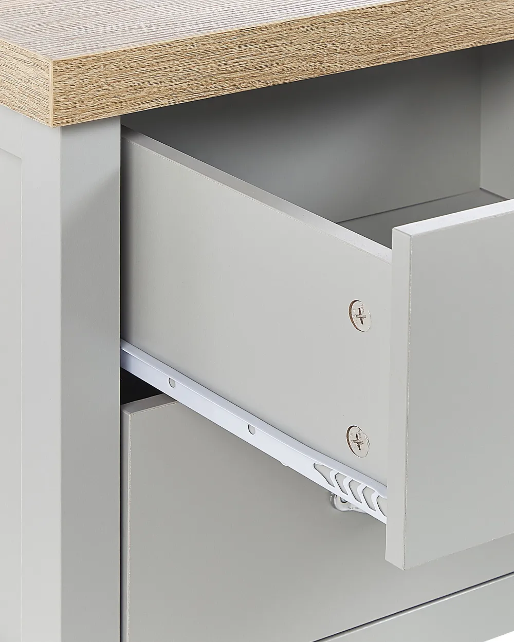 Flash Sale Beliani Yopoyta 2 Laatikkoa Vaaleanharmaa/Vaalea Puu Clio