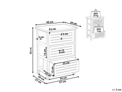 Cheap Beliani Yopoyta 3 Laatikkoa Valkoinen Lucky