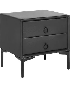 Säilytys<Beliani Yopoyta Keinonahka 2 Laatikkoa Musta Sezanne