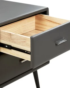 Online Beliani Yopoyta Keinonahka 2 Laatikkoa Harmaa Essonne