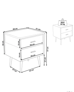 Online Beliani Yopoyta Keinonahka 2 Laatikkoa Harmaa Essonne