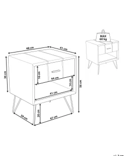 Best Beliani Yopoyta Keinonahka Laatikko Hylly Beige Betin