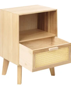 Säilytys<Beliani Yopoyta Keisaripuu Laatikko Hylly Vaalea Puu Seney