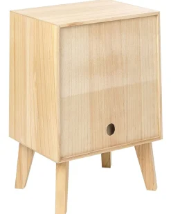 Säilytys<Beliani Yopoyta Keisaripuu Laatikko Hylly Vaalea Puu Seney