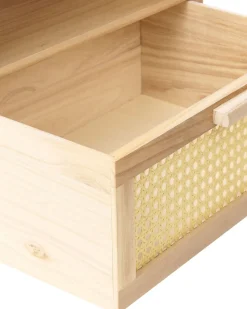 Säilytys<Beliani Yopoyta Keisaripuu Laatikko Hylly Vaalea Puu Seney