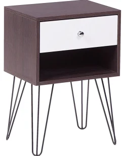 Online Beliani Yopoyta Laatikko Hylly Tumma Puu/Valkoinen Arvin