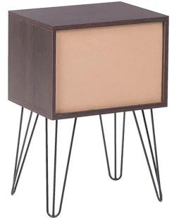 Online Beliani Yopoyta Laatikko Hylly Tumma Puu/Valkoinen Arvin