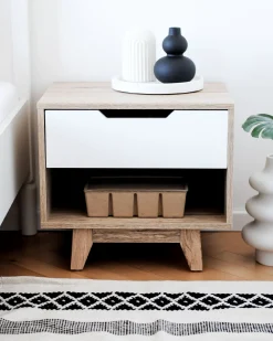 Säilytys<Beliani Yopoyta Laatikko Hylly Vaalea Puu/Valkoinen Spencer