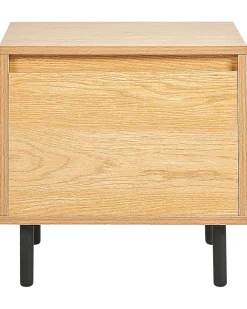 Hot Beliani Yopoyta Laatikko Vaalea Puu/Musta Nikea
