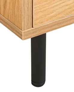 Hot Beliani Yopoyta Laatikko Vaalea Puu/Musta Nikea