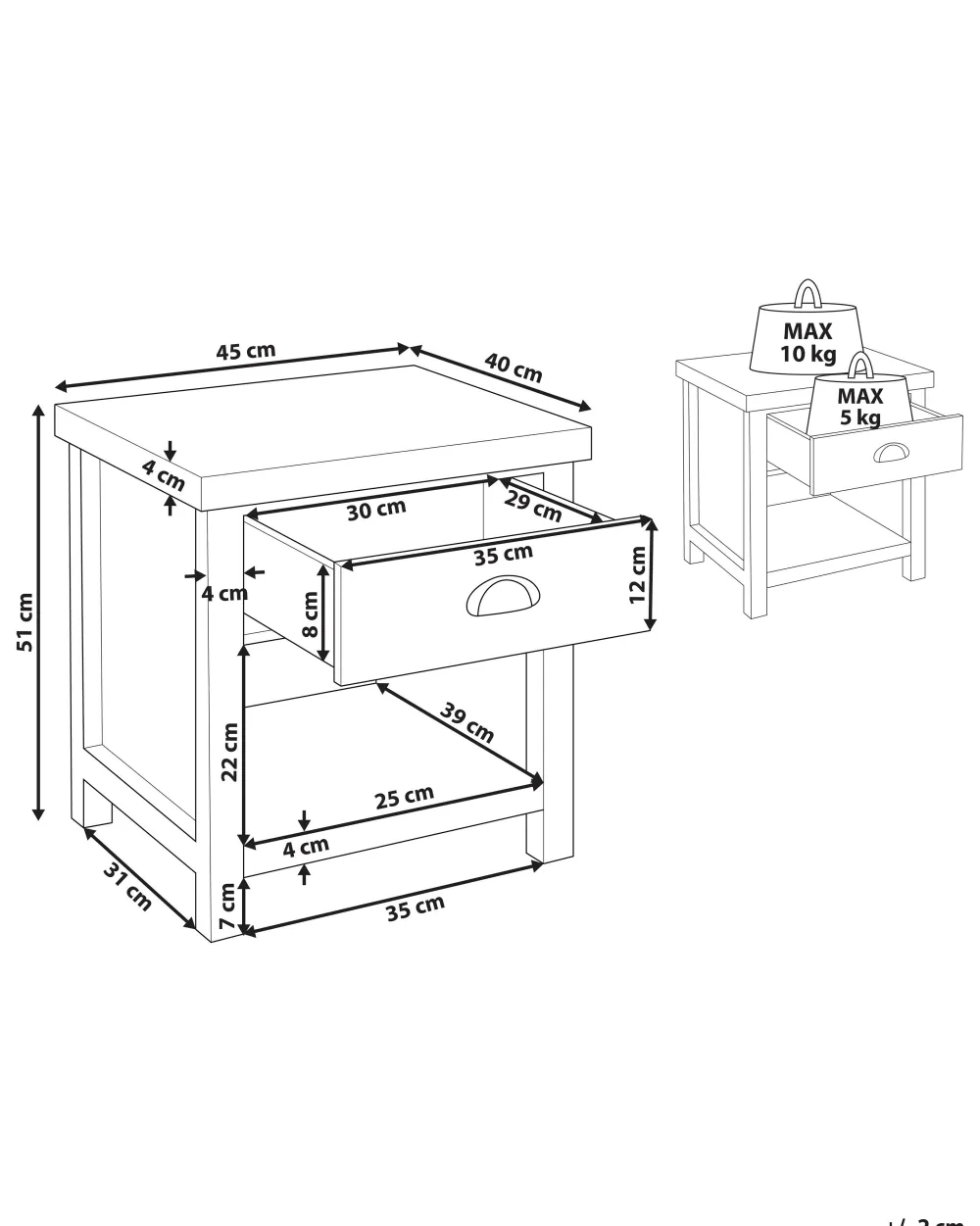 Säilytys<Beliani Yopoyta Laatikko Vaaleanharmaa/Vaalea Puu Clio