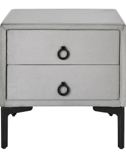 Shop Beliani Yopoyta Sametti 2 Laatikkoa Vaaleanharmaa Sezanne