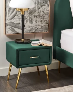 Säilytys<Beliani Yopoyta Sametti Laatikko Smaragdinvihrea Flayat