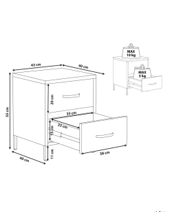 Säilytys<Beliani Yopoyta Teras 2 Laatikkoa Vihrea Malavi
