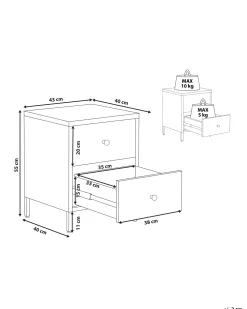 Säilytys<Beliani Yopoyta Teras 2 Laatikkoa Valkoinen Kylea