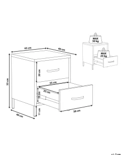 Store Beliani Yopoyta Teras 2 Laatikkoa Keltainen Malavi