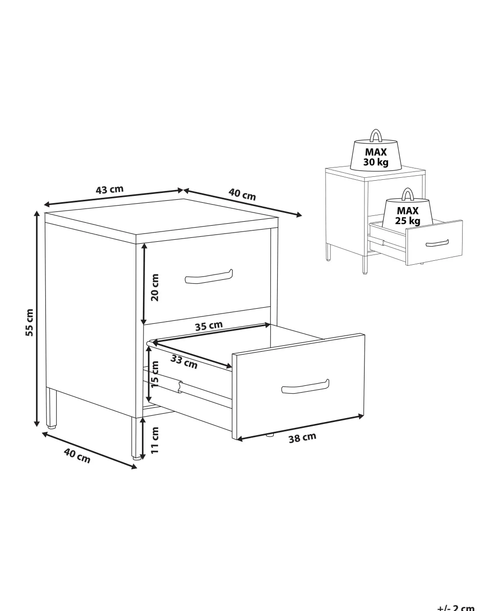 Store Beliani Yopoyta Teras 2 Laatikkoa Keltainen Malavi