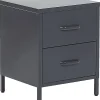 New Beliani Yopoyta Teras 2 Laatikkoa Tummanharmaa Malavi