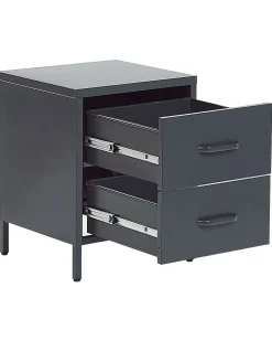 New Beliani Yopoyta Teras 2 Laatikkoa Tummanharmaa Malavi