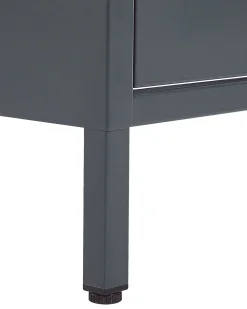 New Beliani Yopoyta Teras 2 Laatikkoa Tummanharmaa Malavi