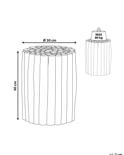 Säilytys<Beliani Yopoyta Tiikki Musta/Vaalea Puu Altata