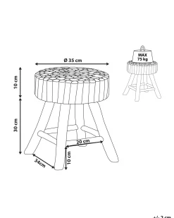 Säilytys<Beliani Yopoyta Tiikki Vaalea Puu Nampa