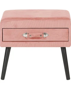 Säilytys<Beliani Yopoyta Vakosametti Laatikko Vaaleanpunainen Eurostar